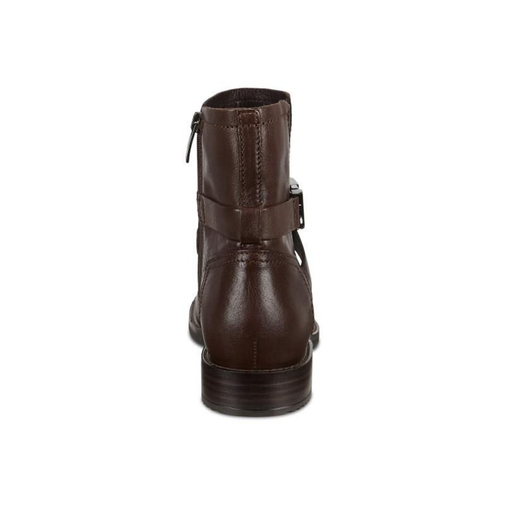 Womens Boots - ECCO Sartorelle 25 Buckled - Brown - 7560BKYDI
